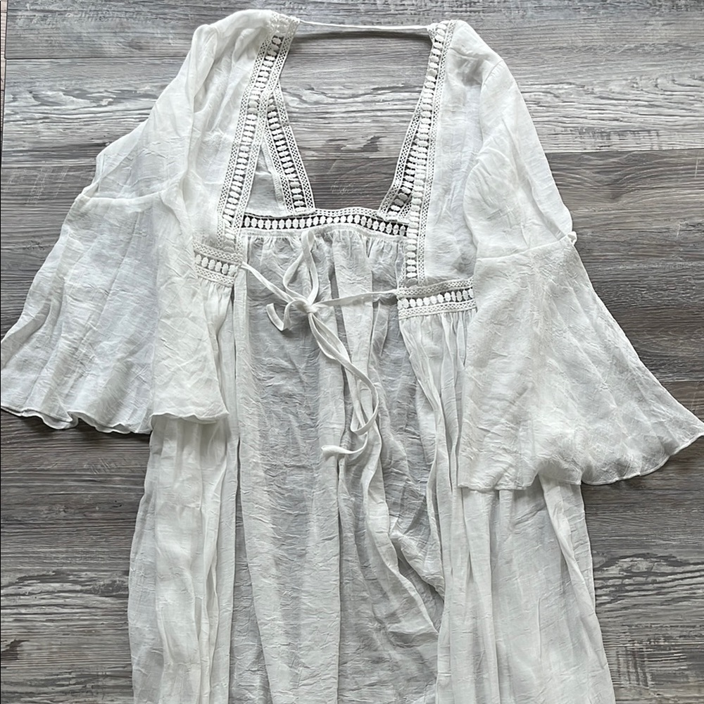 Cupshe White Bohemian Cover-Up